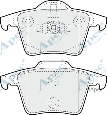 APEC BRAKING Piduriklotsi komplekt,ketaspidur PAD1339